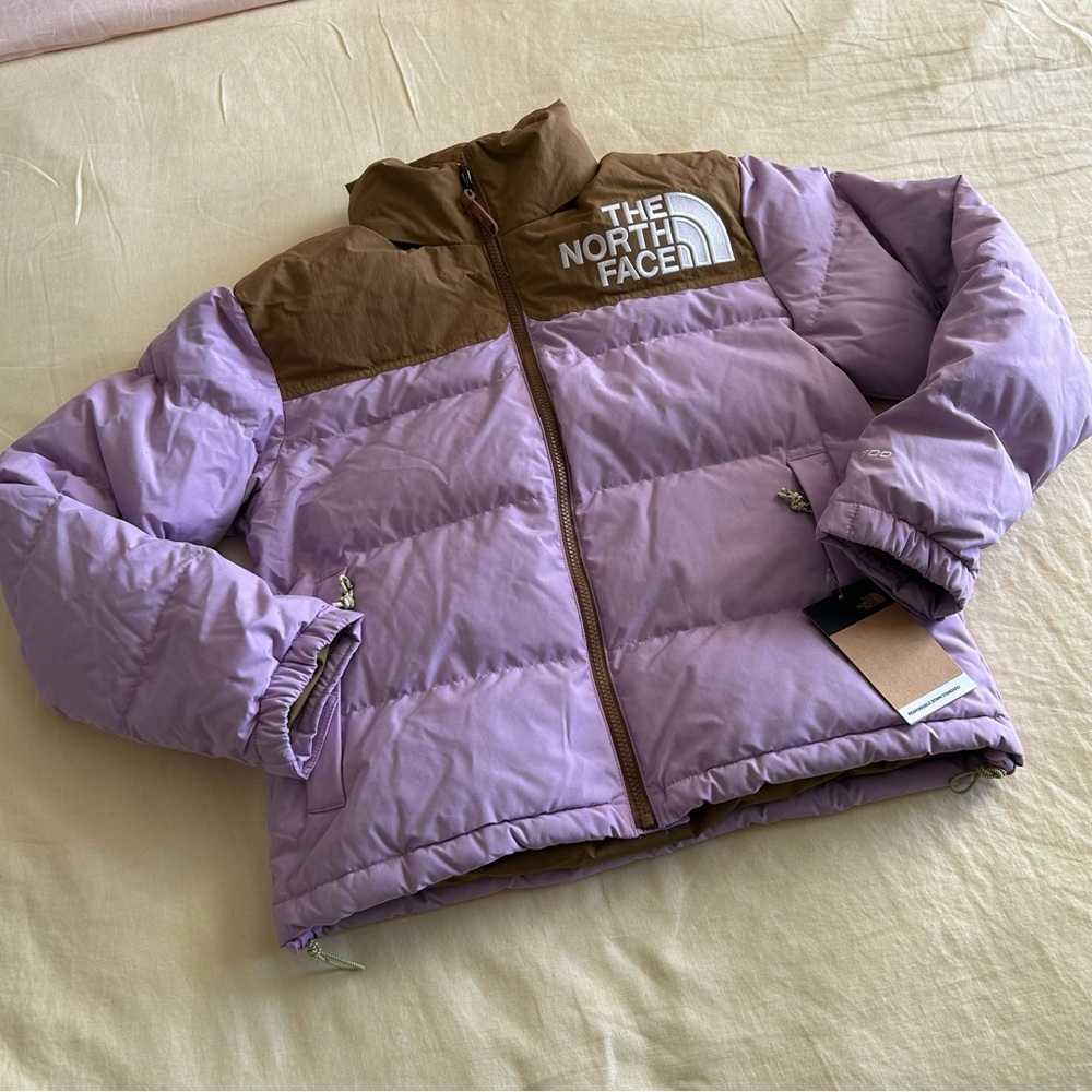 North Face ‘92 Low-Fi Hi-Tek Nuptse 700 Power Down Jacket - Lupine/Utility Brown